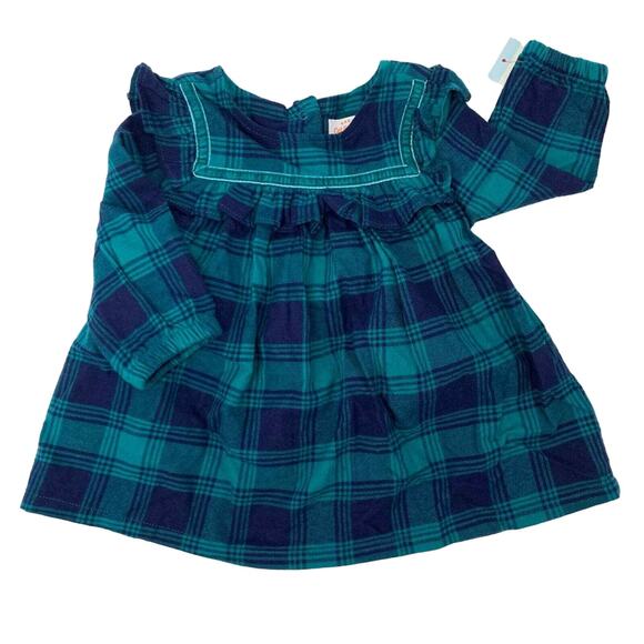 Cat & Jack Green Plaid 2 Piece Dress 3-6 Months - Picture 5 of 5